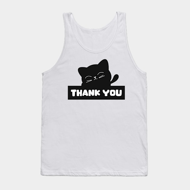 Thank you cat Tank Top by Itsme Dyna